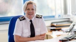 Nottinghamshire's Chief Constable Kate Meynell sat at her desk