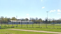 A view of the existing sports pavilion at Kingsway Park