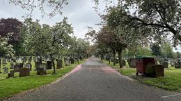a view of Mansfield Cemetery