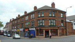 A row of old shops in Hucknall