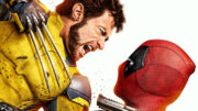 Actors dresses as comic book characters Wolverine and Deadpool