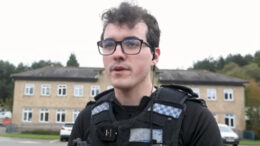 PC Ryan Frew-McGill in a still image from a video interview