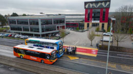 Busses outside West Notts College