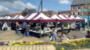 An outdoor market in Sutton in Ashfield